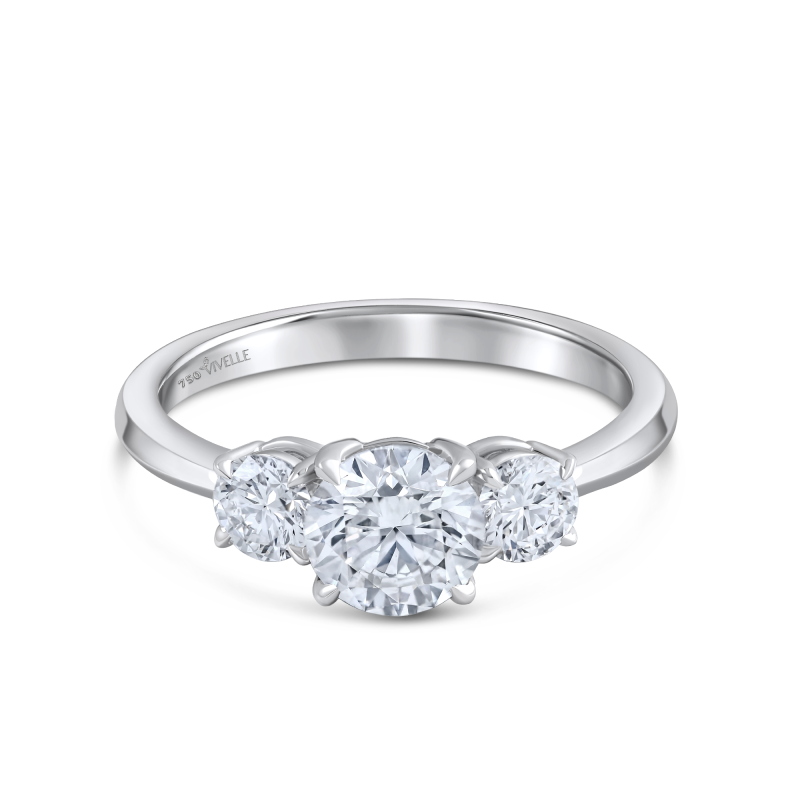Solitaire Trilogy Ring | 1.55CT Lab Grown Diamond