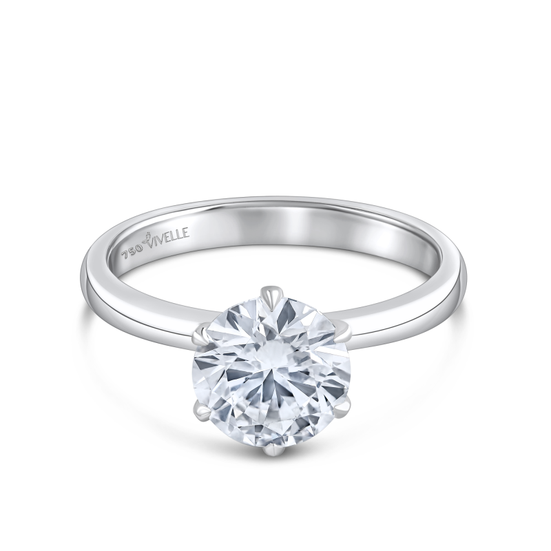 Solitaire Round Ring | 2CT Lab Grown Diamond