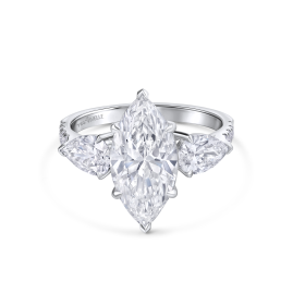 Marquise Round Solitaire Ring | 4 CT