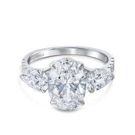 Oval Round Solitaire Ring | 4 CT