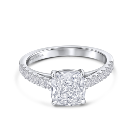 Classic Oval Solitaire Ring |Lab-Grown Diamond |18K White Gold
