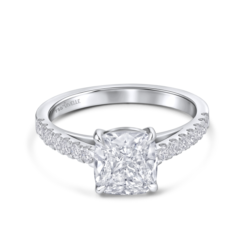 Classic Oval Solitaire Ring |Lab-Grown Diamond |18K White Gold