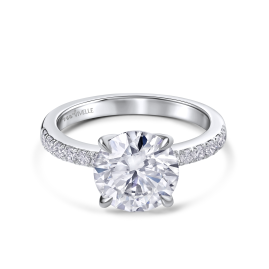 Classic Solitaire Round Ring | Lab-Grown Diamond | 18k White Gold