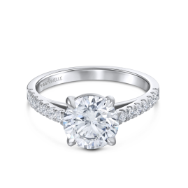 Classic Solitaire Round Ring | Lab-Grown Diamond | 18k White Gold