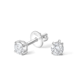 Solitaire Round Earrings | 0.43 CT