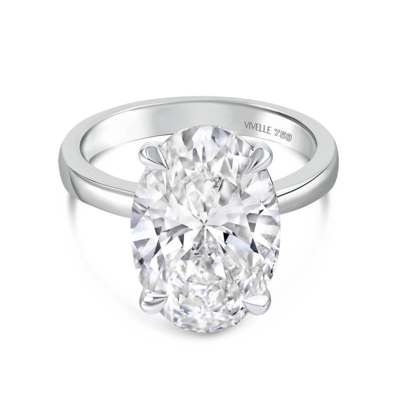 Solitaire Oval Ring | 1CT