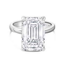 Solitaire Emerald Ring | 10.10CT Lab Grown Diamond