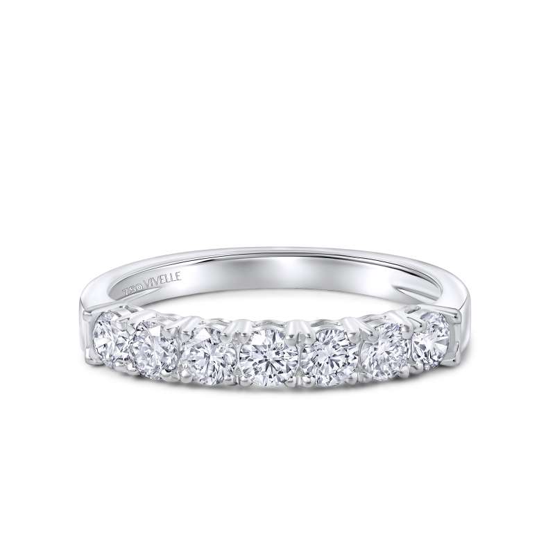 خاتم نصف دائري سوليتير | 0.69   قيراط